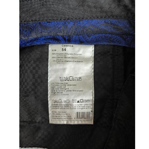 Alberto Pants Men's 39 x 30.5 Ceramica Dress Pants Black - Picture 4 of 12